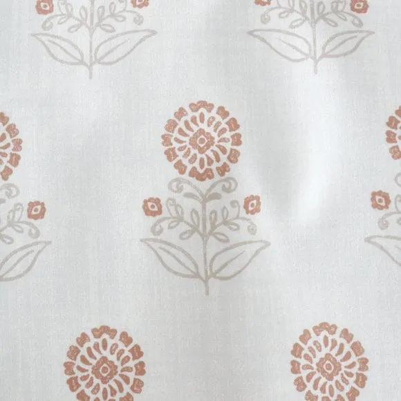 Reversible Duvet Cover Set Floral - Clay, Polyester