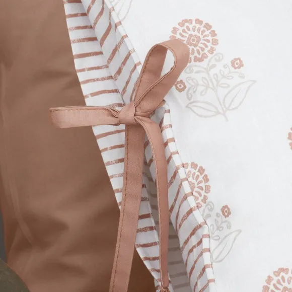 Reversible Duvet Cover Set Floral - Clay, Polyester