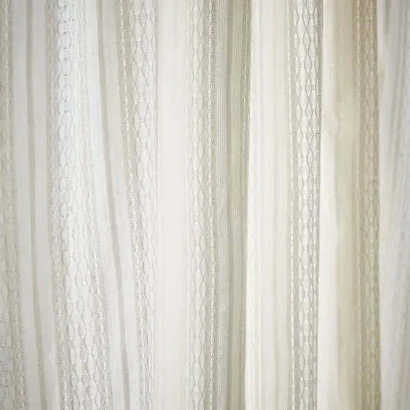 Slot Top Voile Curtain Panel - Natural, Cotton