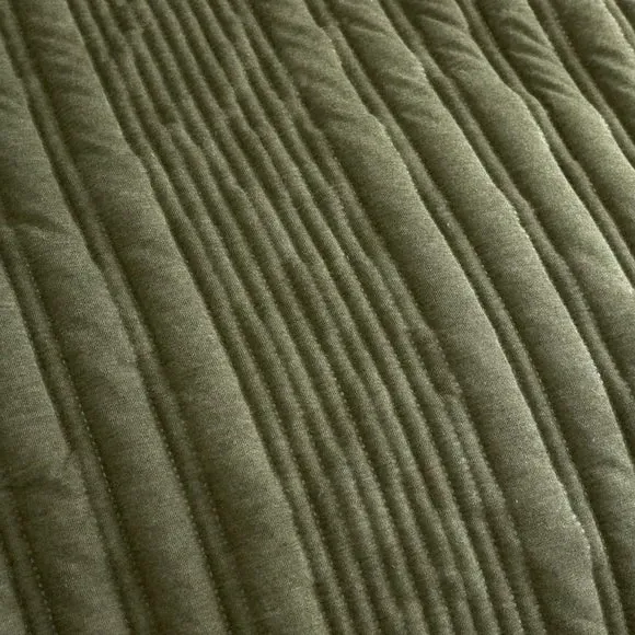 Stripe Duvet Cover Set - Green, Jersey