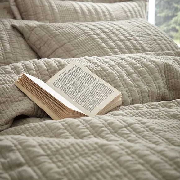 Stripe Duvet Cover Set Reversible - Natural, Jersey