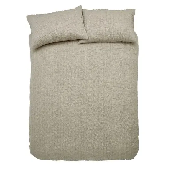 Stripe Duvet Cover Set Reversible - Natural, Jersey