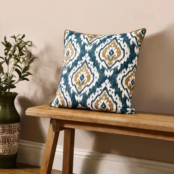 Suri Cushion with Zip Closure - Teal