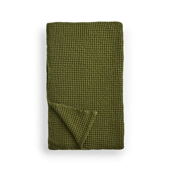 Waffle Throw Blanket - Olive, Cotton