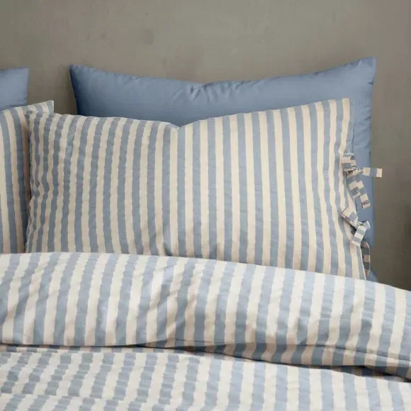 Zanzibar Stripe Duvet Cover Set - Blue, Polycotton