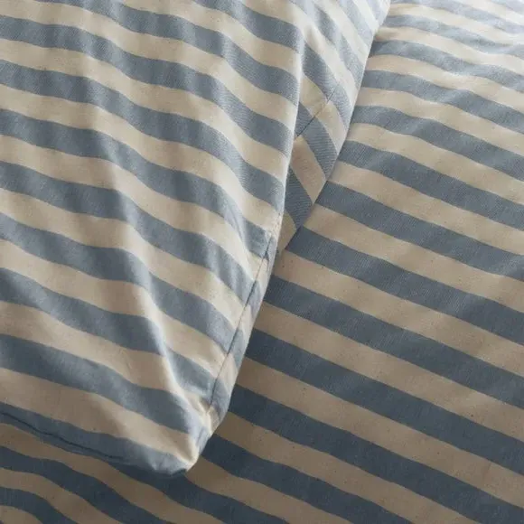 Zanzibar Stripe Duvet Cover Set - Blue, Polycotton