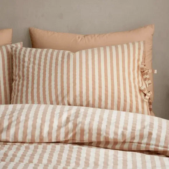 Zanzibar Stripe Duvet Cover Set - Clay, Polycotton