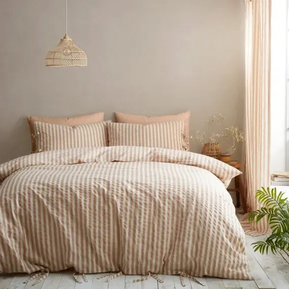 Zanzibar Stripe Duvet Cover Set - Clay, Polycotton image