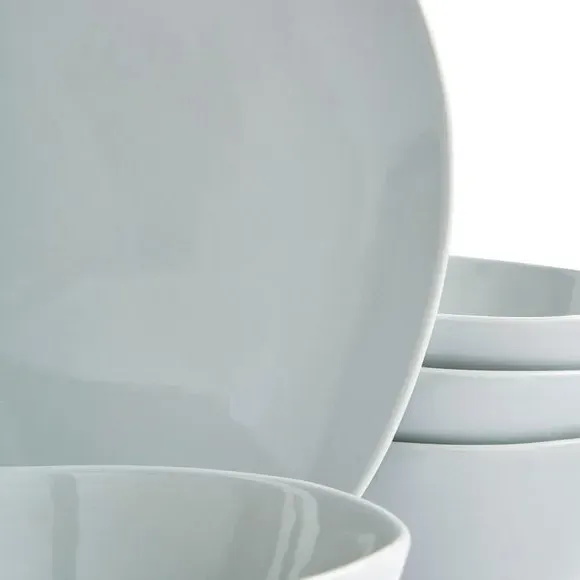 12-Piece Dinner Set Oven Safe - Grey, Stoneware
