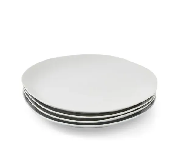 4-Piece Dinner Plate Set - Grey, Stoneware