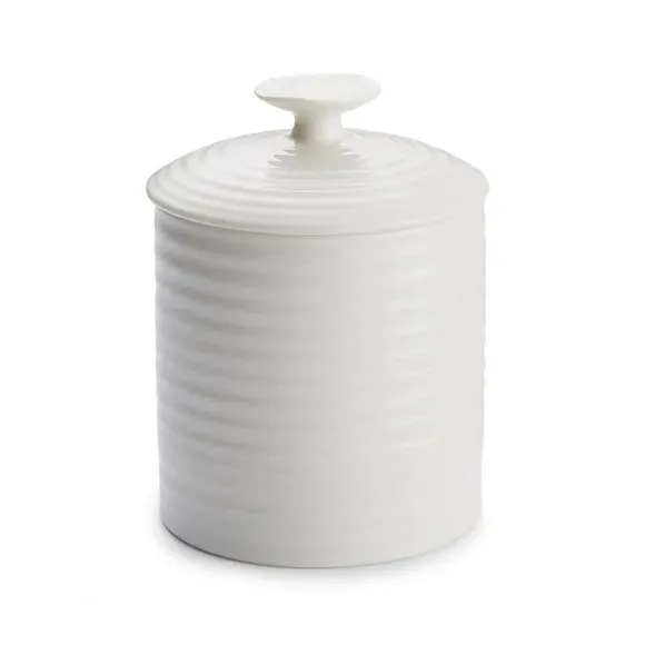 Kitchen Canister with Lid - White, Ceramic image