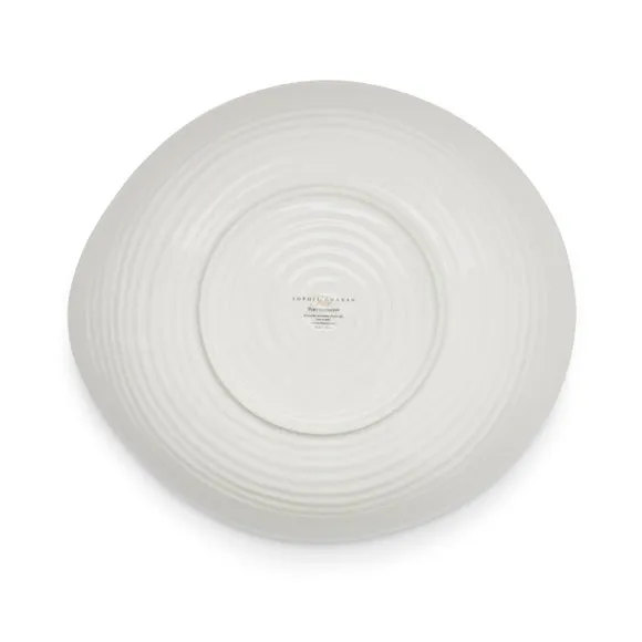 Large Statement Bowl with Ripple Texture - White