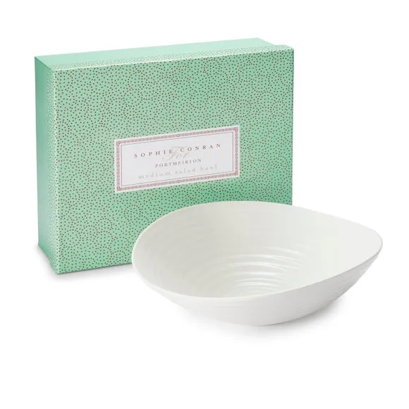 Medium Salad Bowl - White, Porcelain