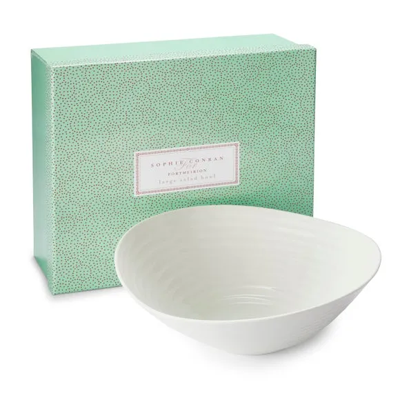 Medium Salad Bowl - White, Porcelain