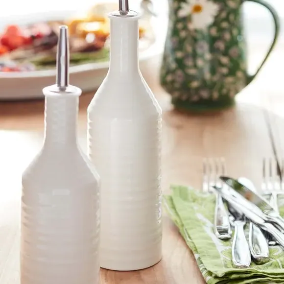 Oil and Vinegar Set - White, Porcelain