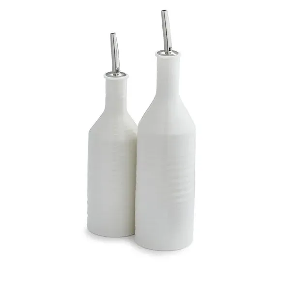 Oil and Vinegar Set - White, Porcelain image