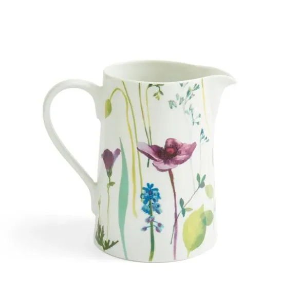 Pitcher Jug with Floral Design - Multicolor image