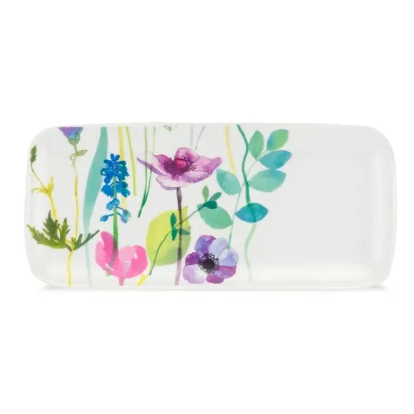 Sandwich Tray with Floral Design - Multicolor image