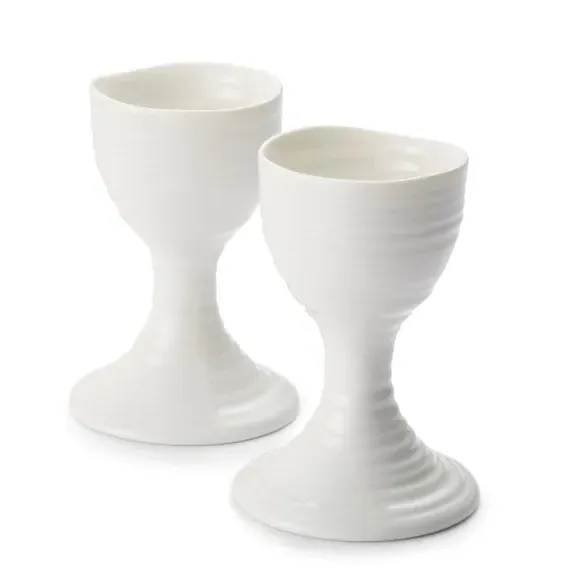Set of 2 Egg Cups - White, Porcelain image