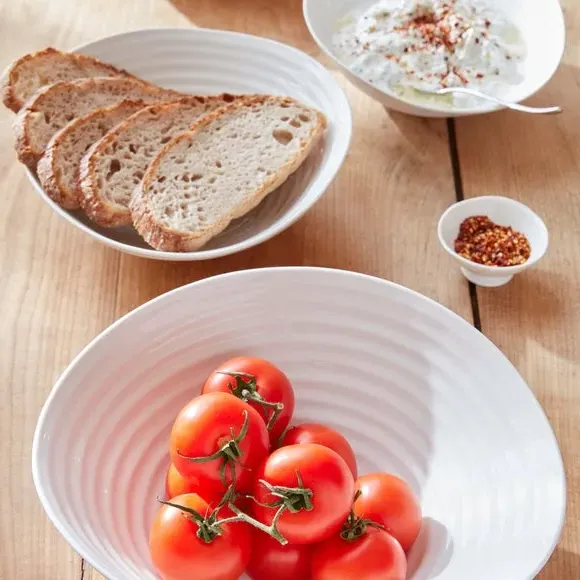 Set of 3 Salad Bowls - White, Porcelain