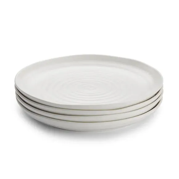 Set of 4 Buffet Plates - White, Porcelain image