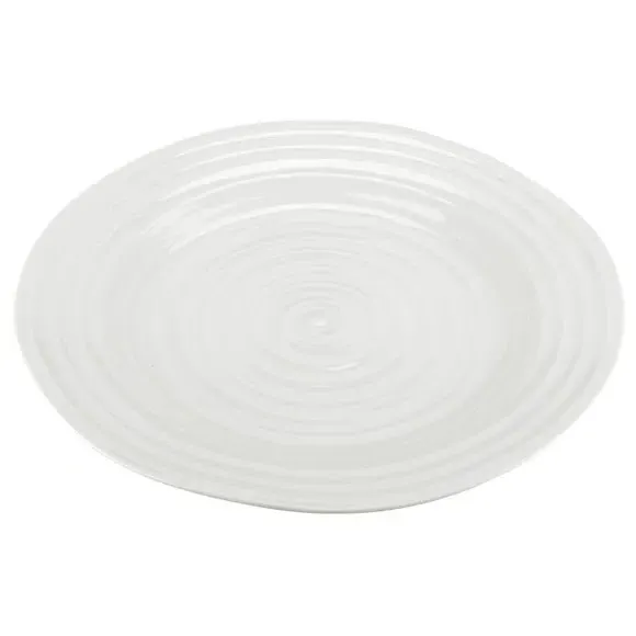 Set of 4 Dinner Plates - White, Porcelain