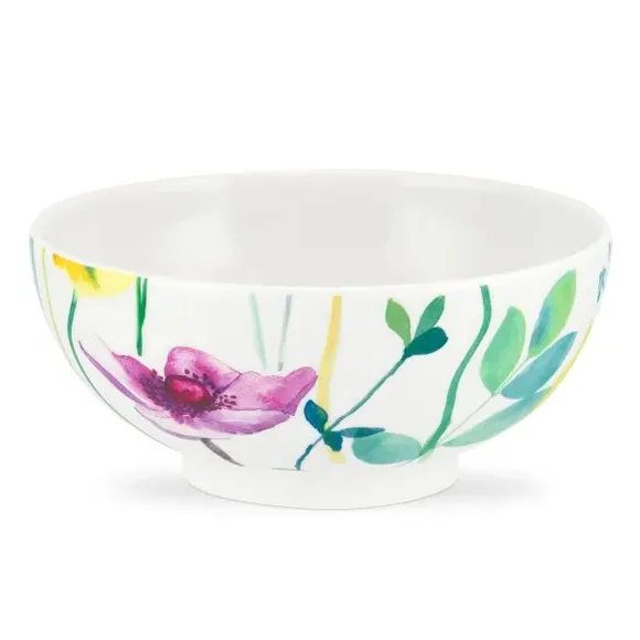 Set of 4 Footed Bowls - Multicolor, Porcelain image