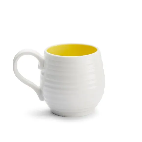 Set of 4 Honey Pot Mugs - White, Porcelain
