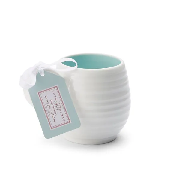 Set of 4 Honey Pot Mugs - White, Porcelain