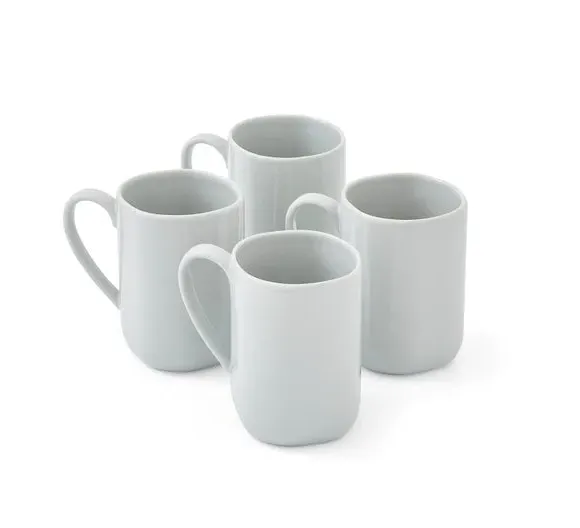 Set of 4 Mugs - Grey, Stoneware image