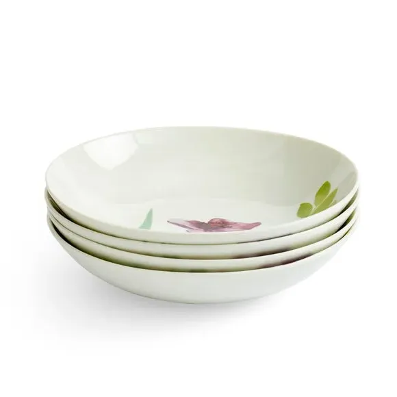 Set of 4 Pasta Bowls - Multicolor, Porcelain