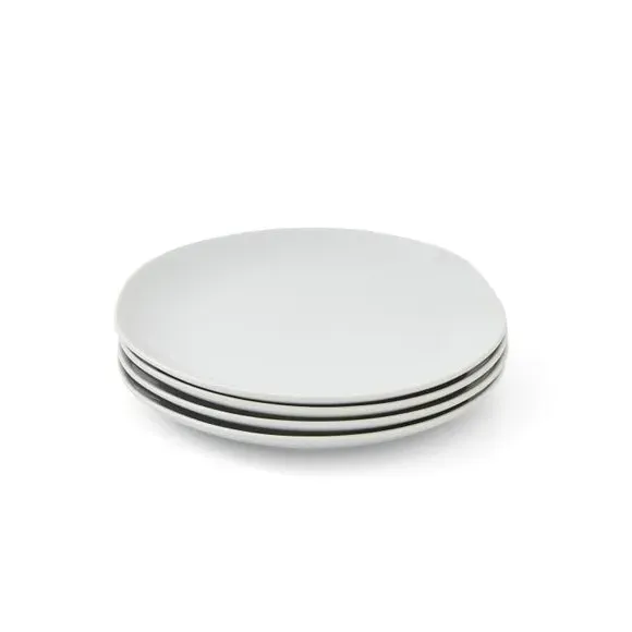 Set of 4 Salad Plates - Grey, Stoneware