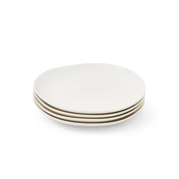 Set of 4 Salad Plates - Natural, Stoneware