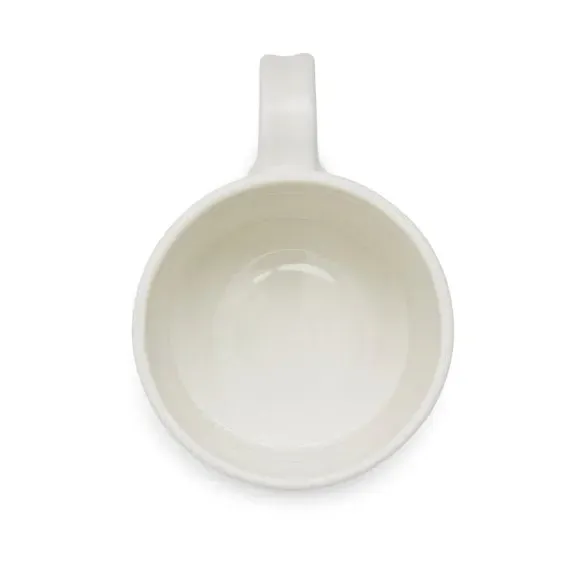 Set of 4 Short Mugs - White, Porcelain