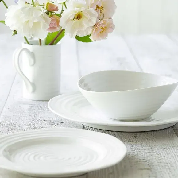 Set of 4 Side Plates - White, Porcelain