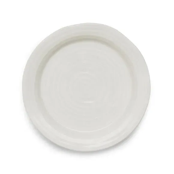 Set of 4 Tea Plates - White, Porcelain