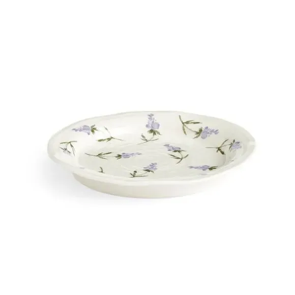 Set of 4 Tea Plates - White, Porcelain