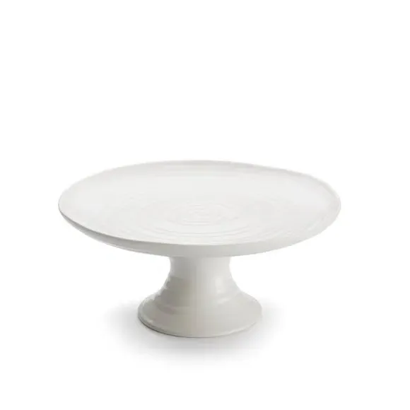 Small Footed Cake Plate - White, Porcelain image