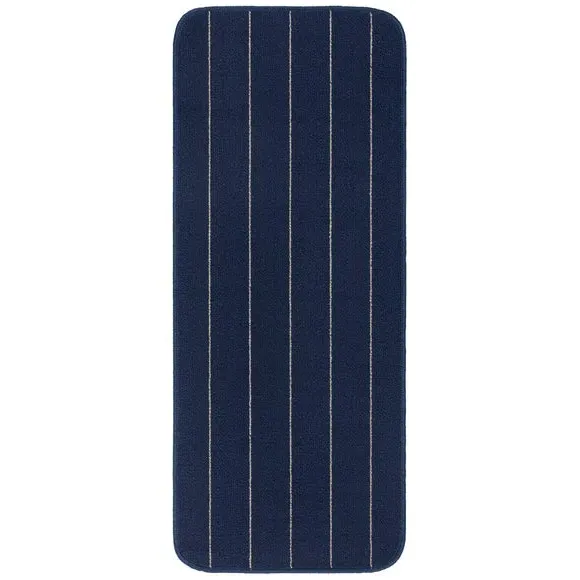 Stripe Washable Doormat - Navy, Polypropylene