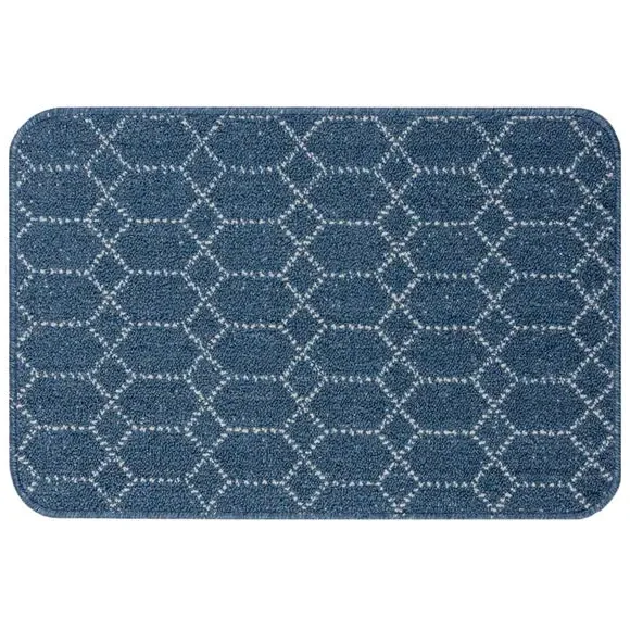 Washable Doormat with Anti-Slip - Navy, Polypropylene