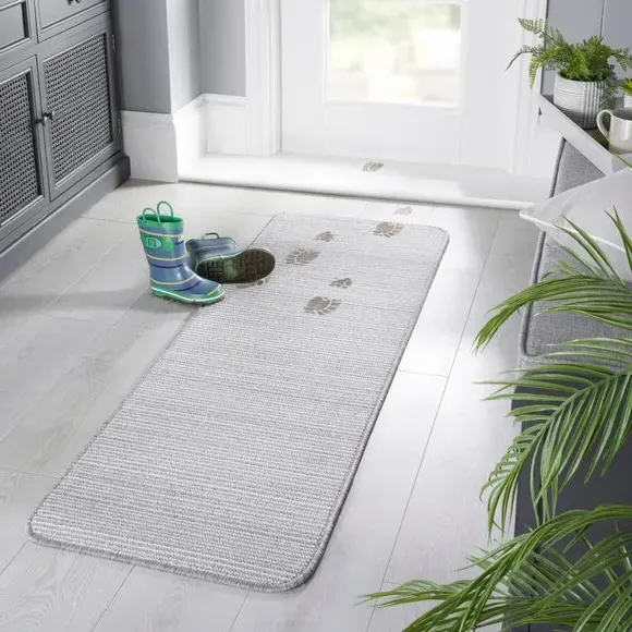 Washable Runner Mat with Anti-Slip - Grey