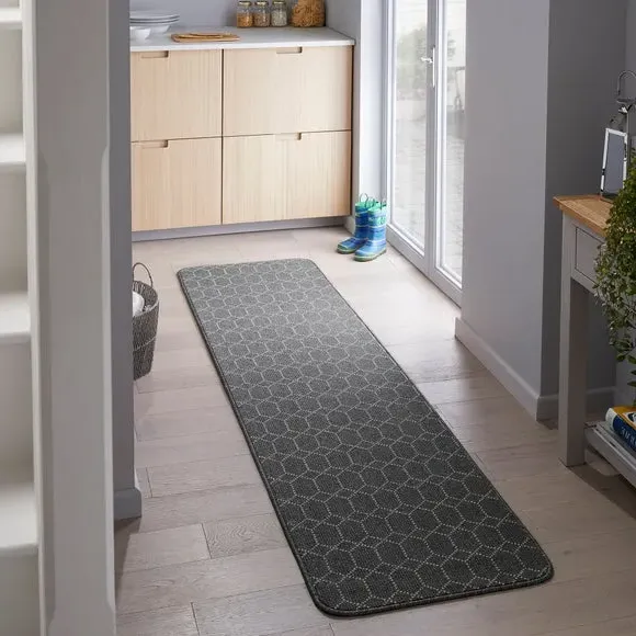 Washable Runner Rug - Charcoal, Polypropylene image