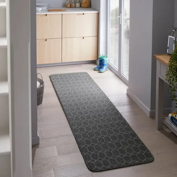 Washable Runner Rug - Charcoal, Polypropylene