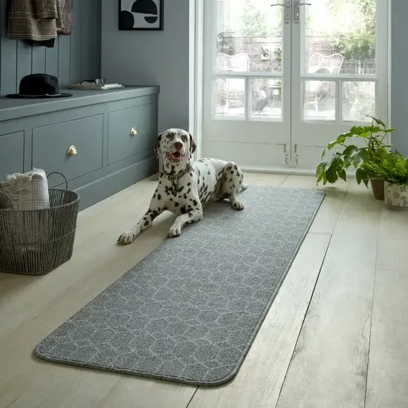 Washable Runner Rug - Grey, Polypropylene
