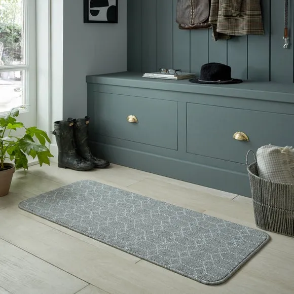 Washable Runner Rug - Grey, Polypropylene