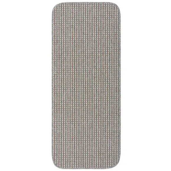 Washable Runner with Bobbled Stripe - Grey