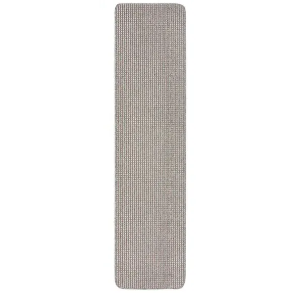 Washable Runner with Bobbled Stripe - Grey