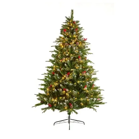 6ft Pre-Lit Christmas Tree - Green, 280 LEDs