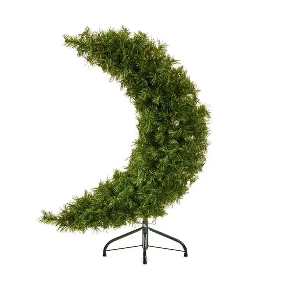 90cm Crescent Moon Christmas Tree - Green