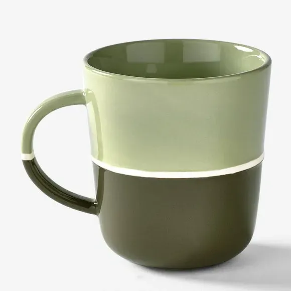 Set of 2 Big Brew Mugs - Green, Fine China image